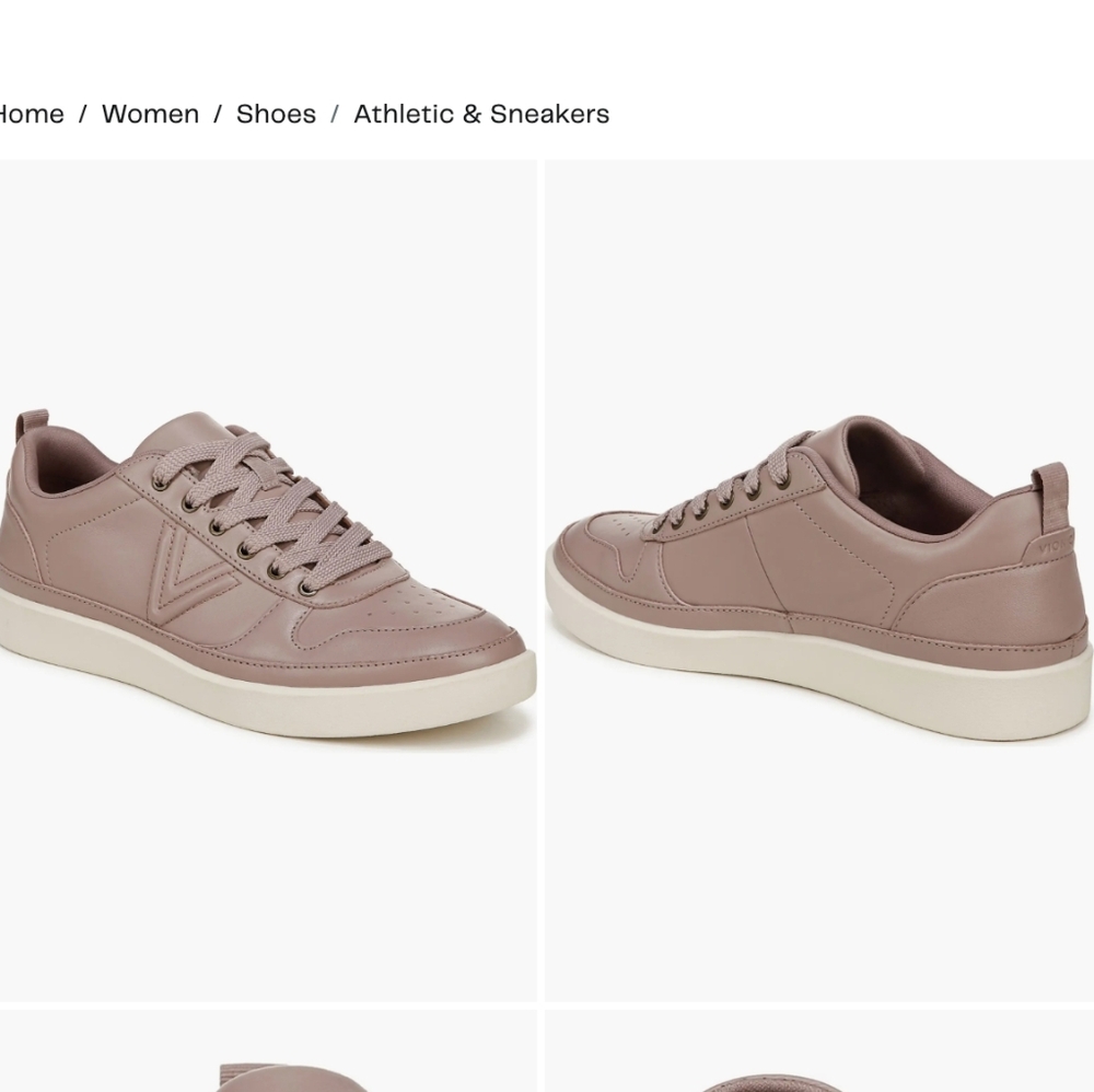 NWT Vionic Elise Magnolia Dusk Leather Sneaker 8.5W